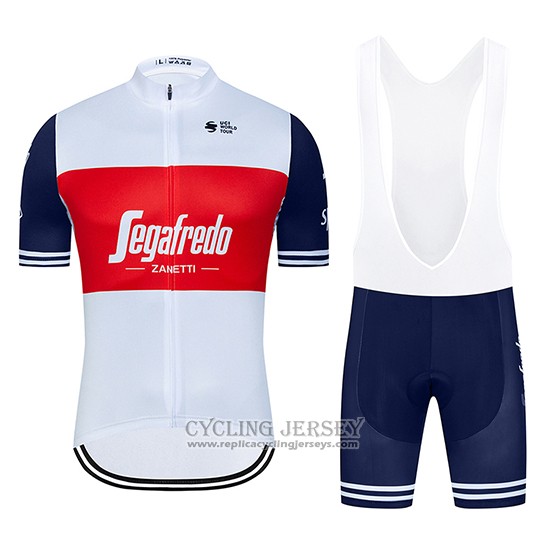 2020 Cycling Jersey Segafredo Zanetti White Red Short Sleeve And Bib Short
